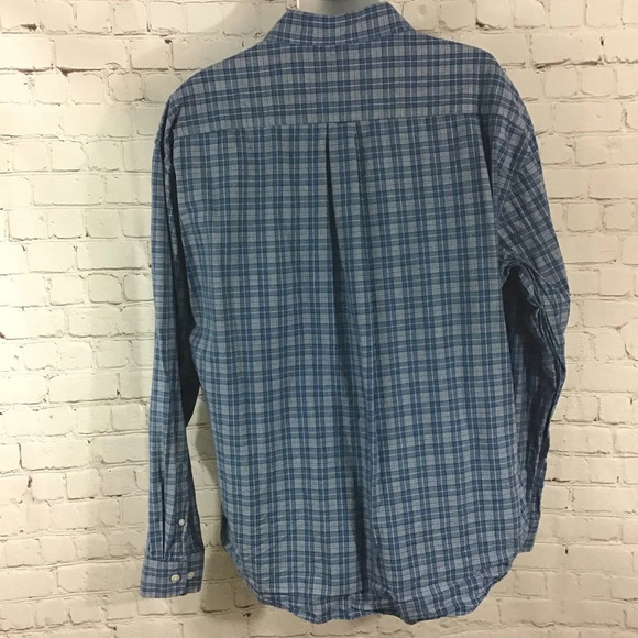 Old Navy Blue Plaid Button Down Long Sleeve Shirt - Picture 3 of 4